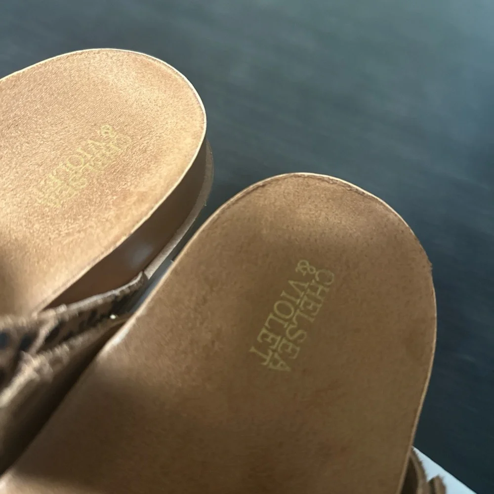 Chelsea & Violet Tan and Black Leopard Print Mary Jane Clogs - Picture 3 of 5